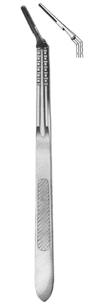 Scalpal Handle #4L Angled